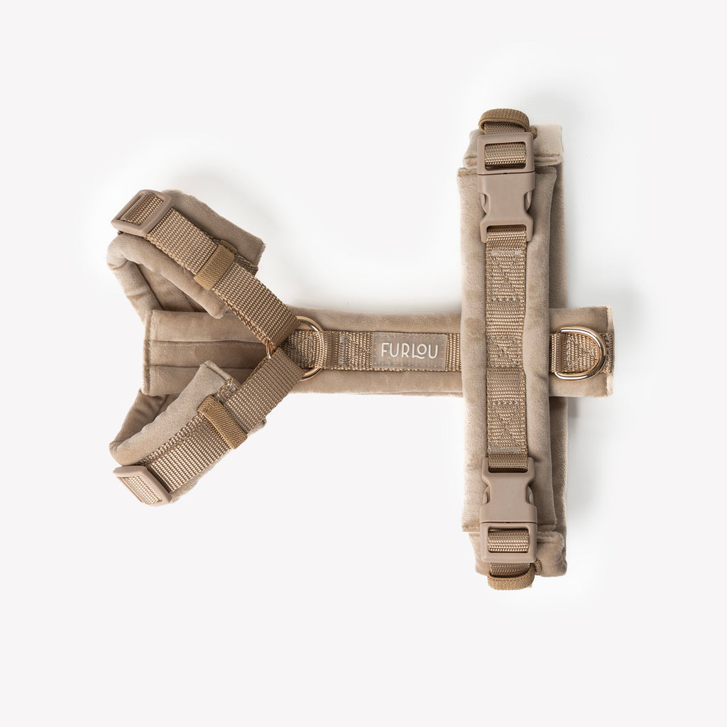 Sand - Velvet Dog Harness