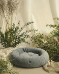 Chester & Lee | Furry Gray Donut Dog Bed
