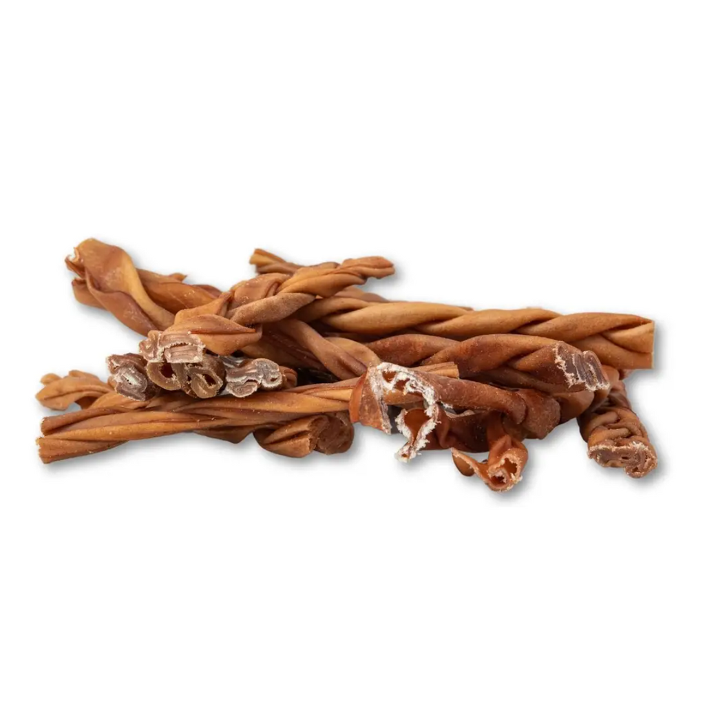 All-Natural Braided Collagen Stick Dog Treats, Supports Joint, Skin & Coat Health – 6-Inch Standard (4-Pack)