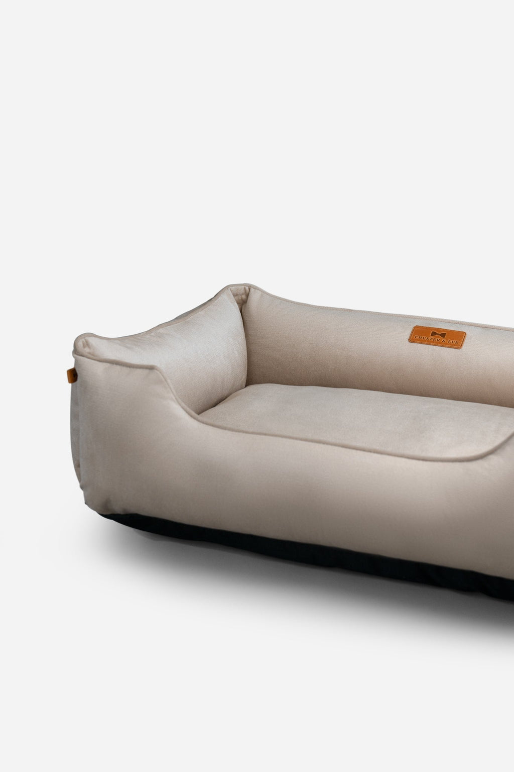 Chester & Lee | Classic Velvet Sleeper Dog Bed Beige